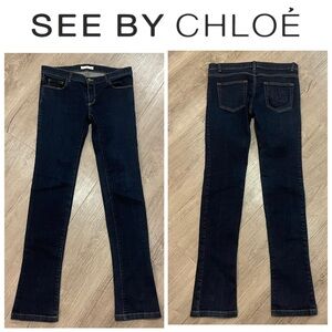 See By Chloe Women's Deep Indigo Skinny Jeans